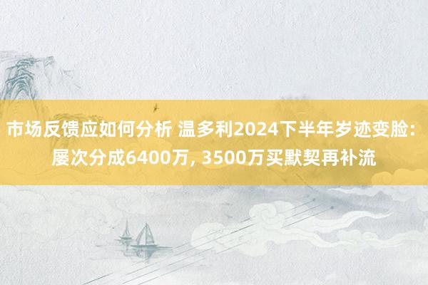 市场反馈应如何分析 温多利2024下半年岁迹变脸: 屡次分成6400万, 3500万买默契再补流