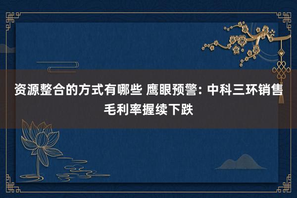 资源整合的方式有哪些 鹰眼预警: 中科三环销售毛利率握续下跌